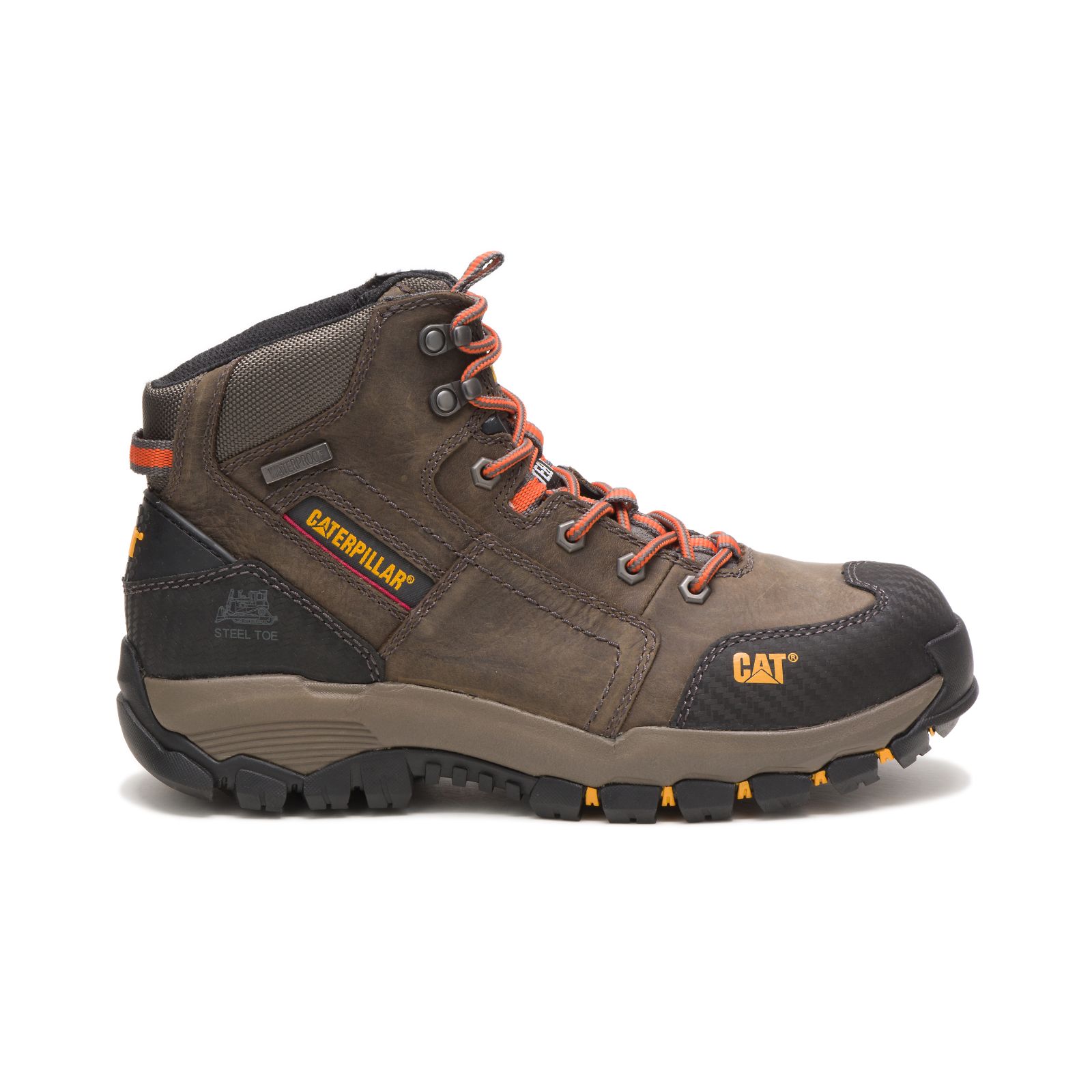 Caterpillar Boots South Africa - Cat Men's Navigator Mid Waterproof Steel Toe Steel Toe Boots Dark Grey BH1530472